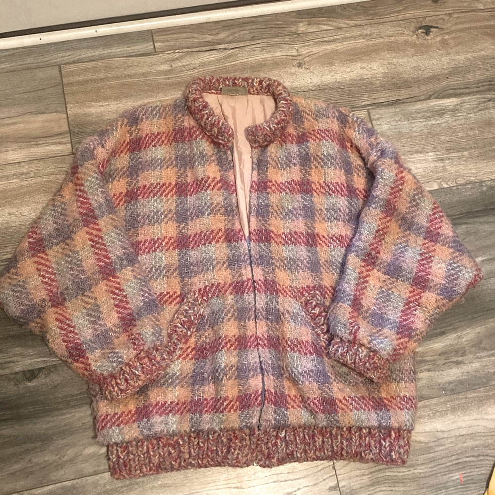 Wool handcrafted jacket— made in Ireland— size medium. Weavers of Ireland Brand.